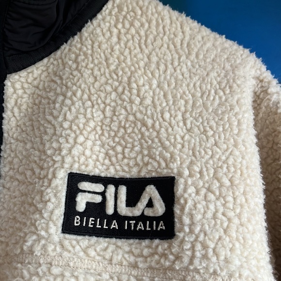 Fila Biella Italia sherpa zip up jacket coat - Picture 2 of 7